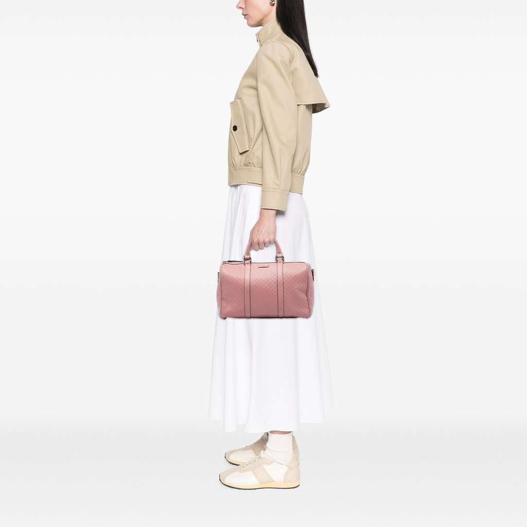Gucci Medium Microguccissima Satchel Pink Leather Very good - Box View