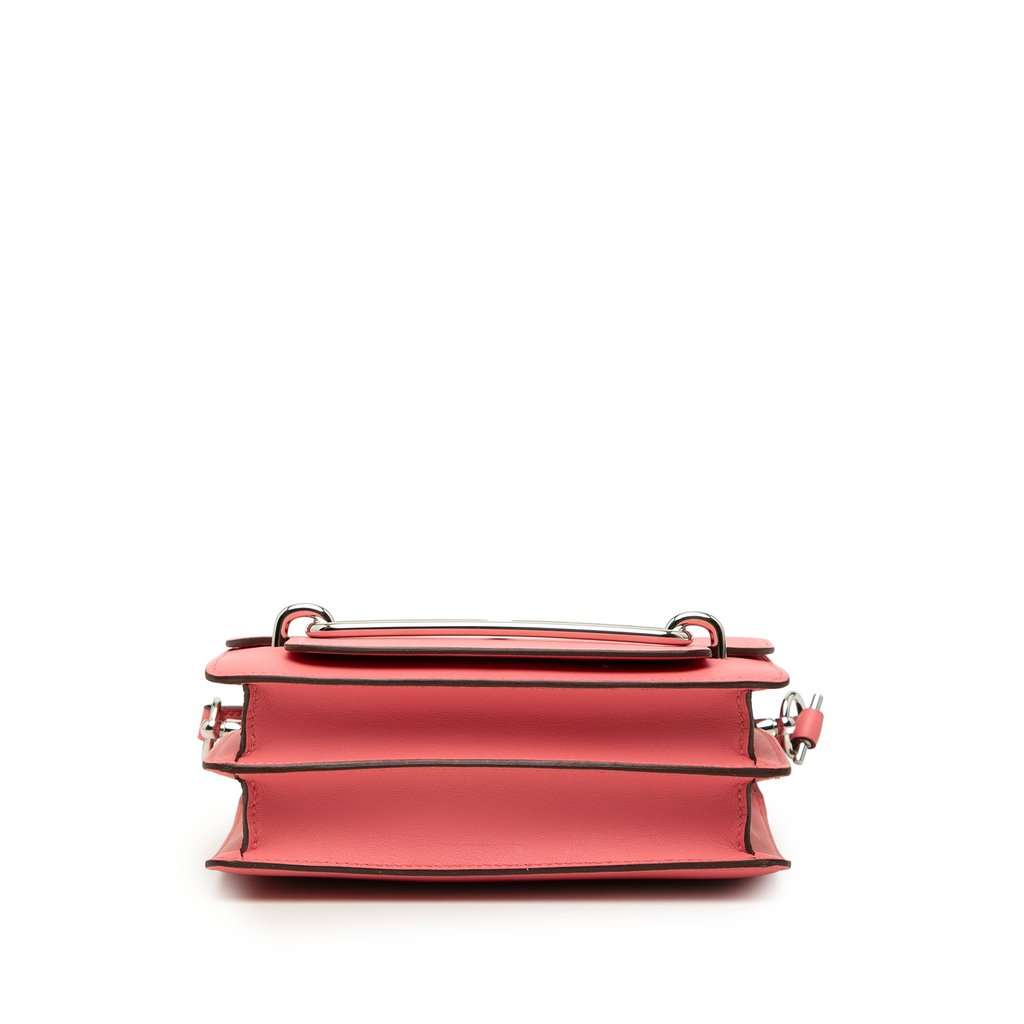 Hermès Mini Evercolor Sac Roulis 18 Pink Leather Very good condition - Inside View
