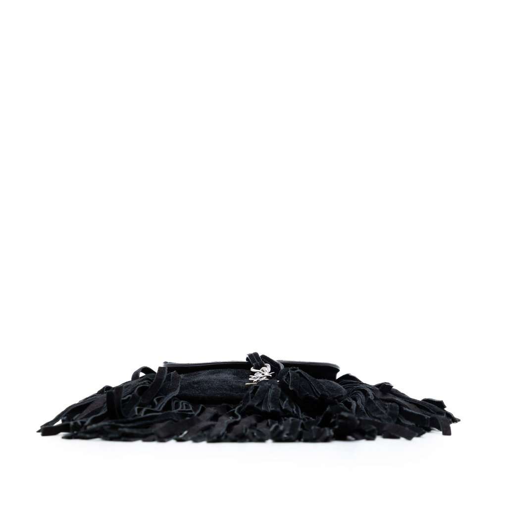 Saint Laurent Toy Suede Anita Fringed Crossbody Black Leather Very good condition - Inside View