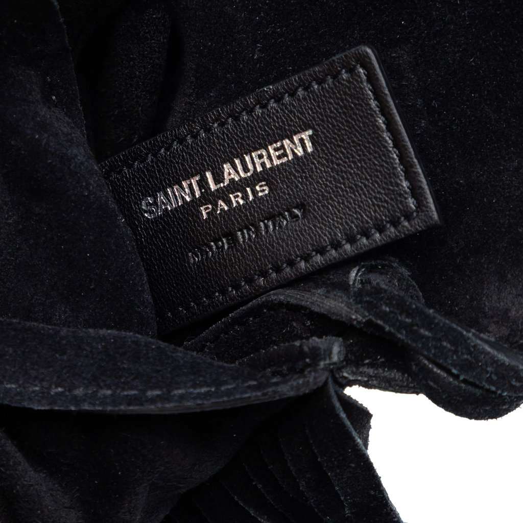 Saint Laurent Toy Suede Anita Fringed Crossbody Black Leather Very good condition - Box View