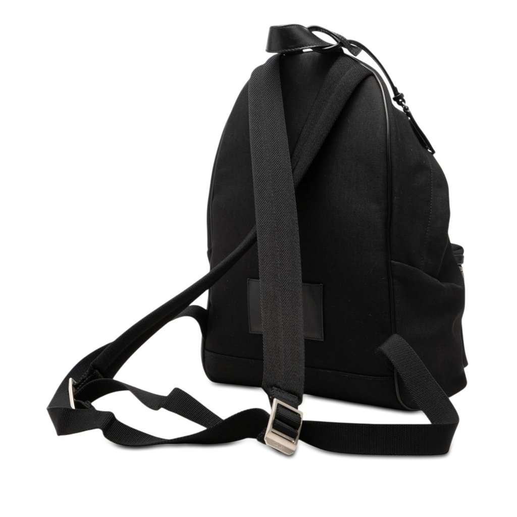 Saint Laurent Canvas City Backpack Black Very good - Back View