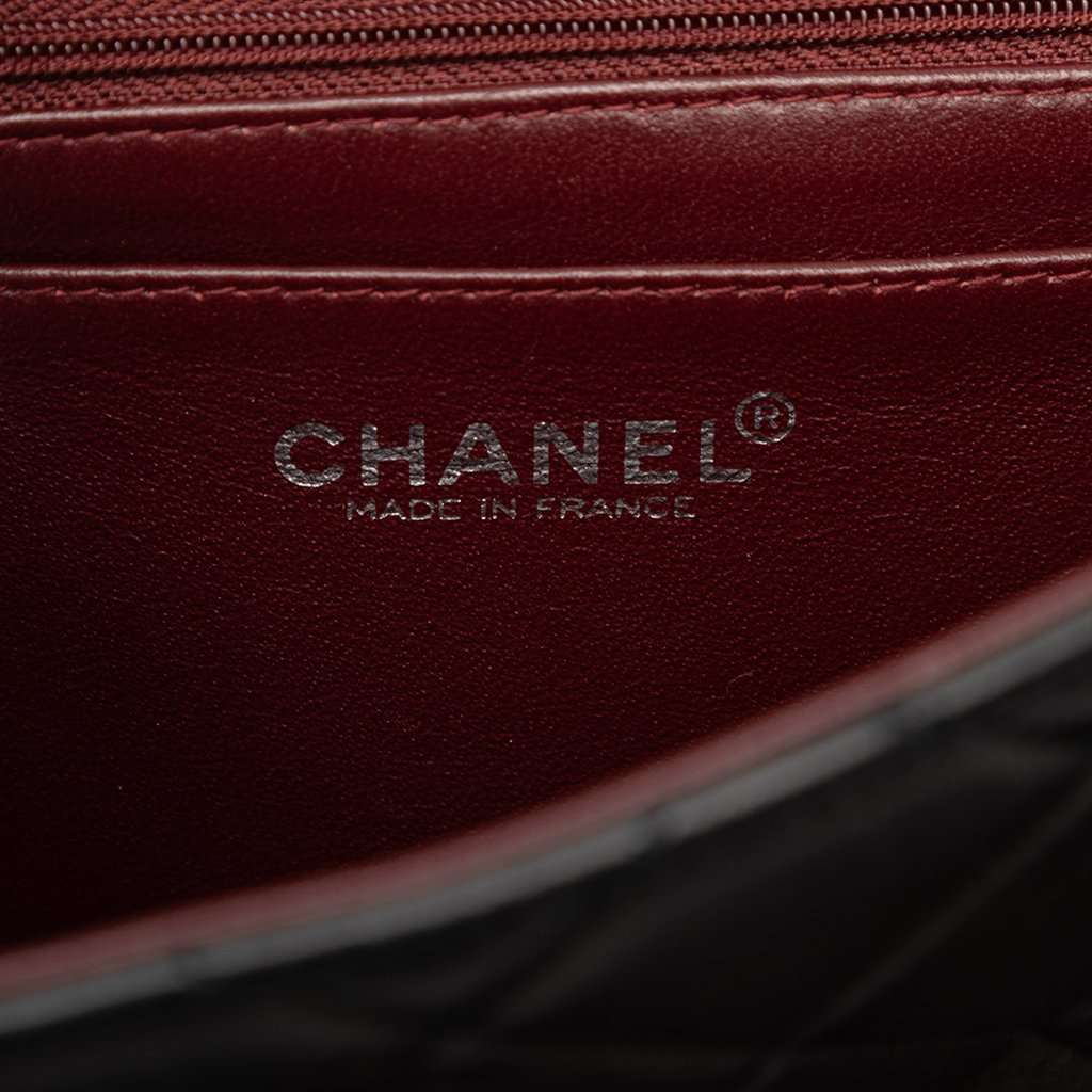 Chanel Quilted Lambskin Kelly Top Handle Bag Black Leather Very good condition - Box View