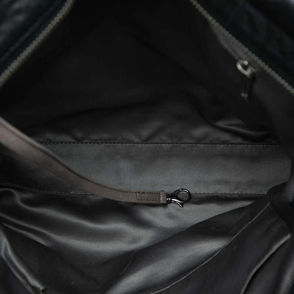 Chanel Quilted Lambskin North South Sharpei Shopping Tote Black Leather Very good - Model View