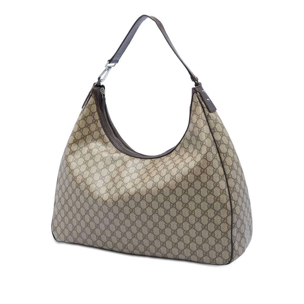 Gucci XL GG Supreme Travel Bag Beige Very good - Back View