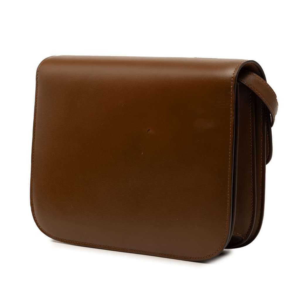 Celine Medium Calfskin Classic Box Brown Leather Very good condition - Back View