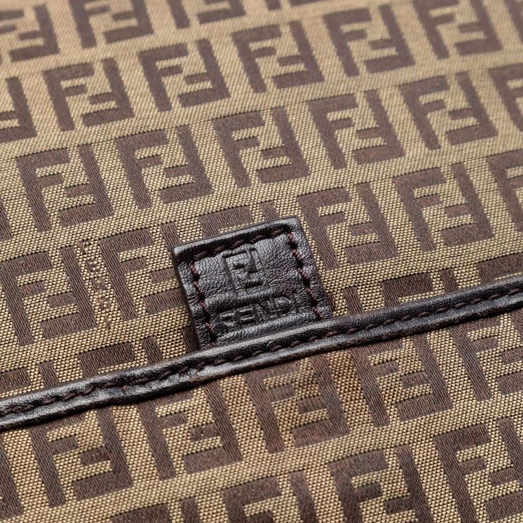 Fendi Zucchino Canvas Crossbody Beige Very good - Box View