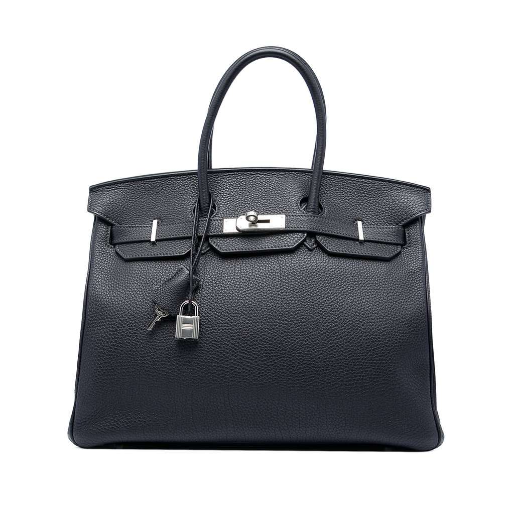 Hermès Togo Birkin Retourne 35 Black Leather Very good condition - Front View
