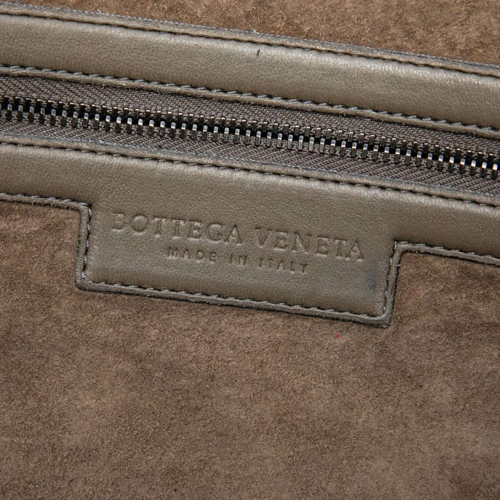 Bottega Veneta Large Nappa Intrecciato Nodini Crossbody Brown Leather Very good condition - Box View