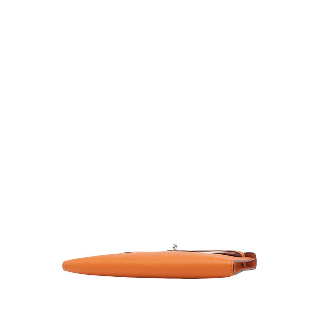 Hermès Swift Kelly Longue Pochette Orange Leather Very good condition - Inside View