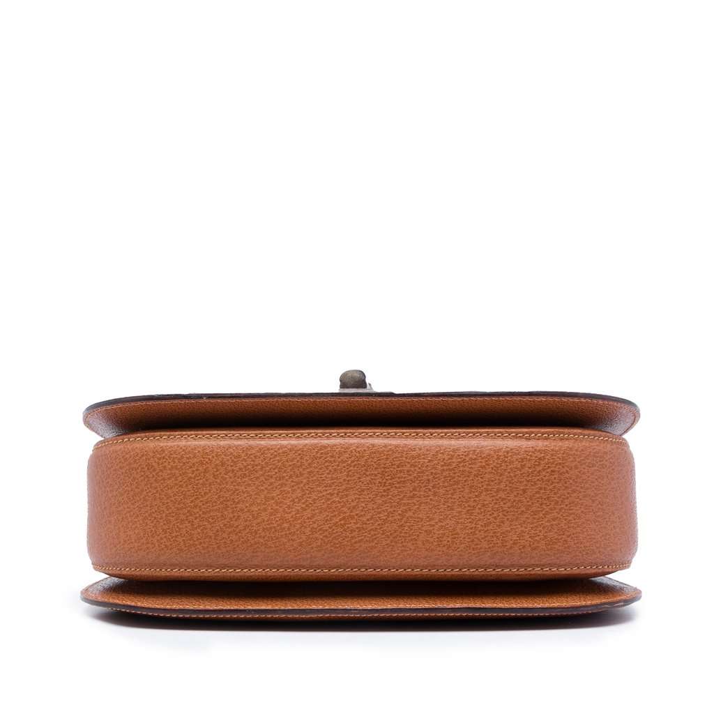 Gucci Small Calfskin Bamboo Top Handle Bag Brown Leather Very good - Inside View