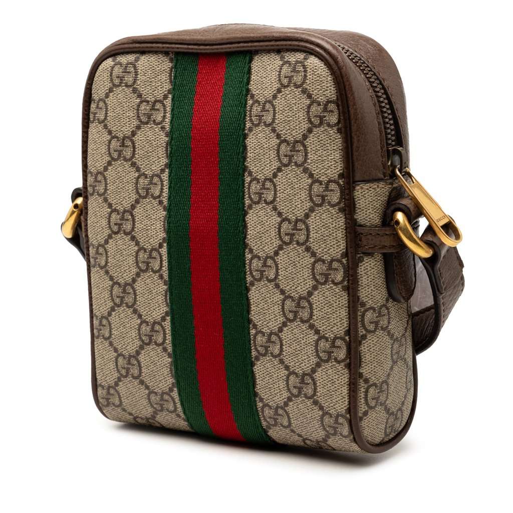 Gucci Mini GG Supreme Web Ophidia Crossbody Beige Very good condition - Back View