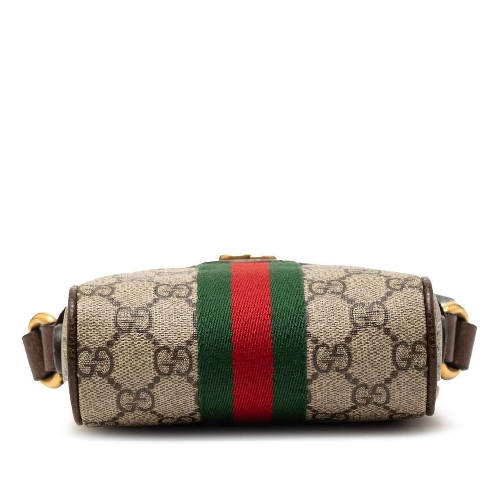 Gucci Mini GG Supreme Web Ophidia Crossbody Beige Very good condition - Inside View