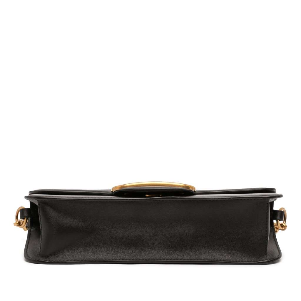 Valentino Calfskin VLogo Loco Satchel Black Leather Very good - Inside View