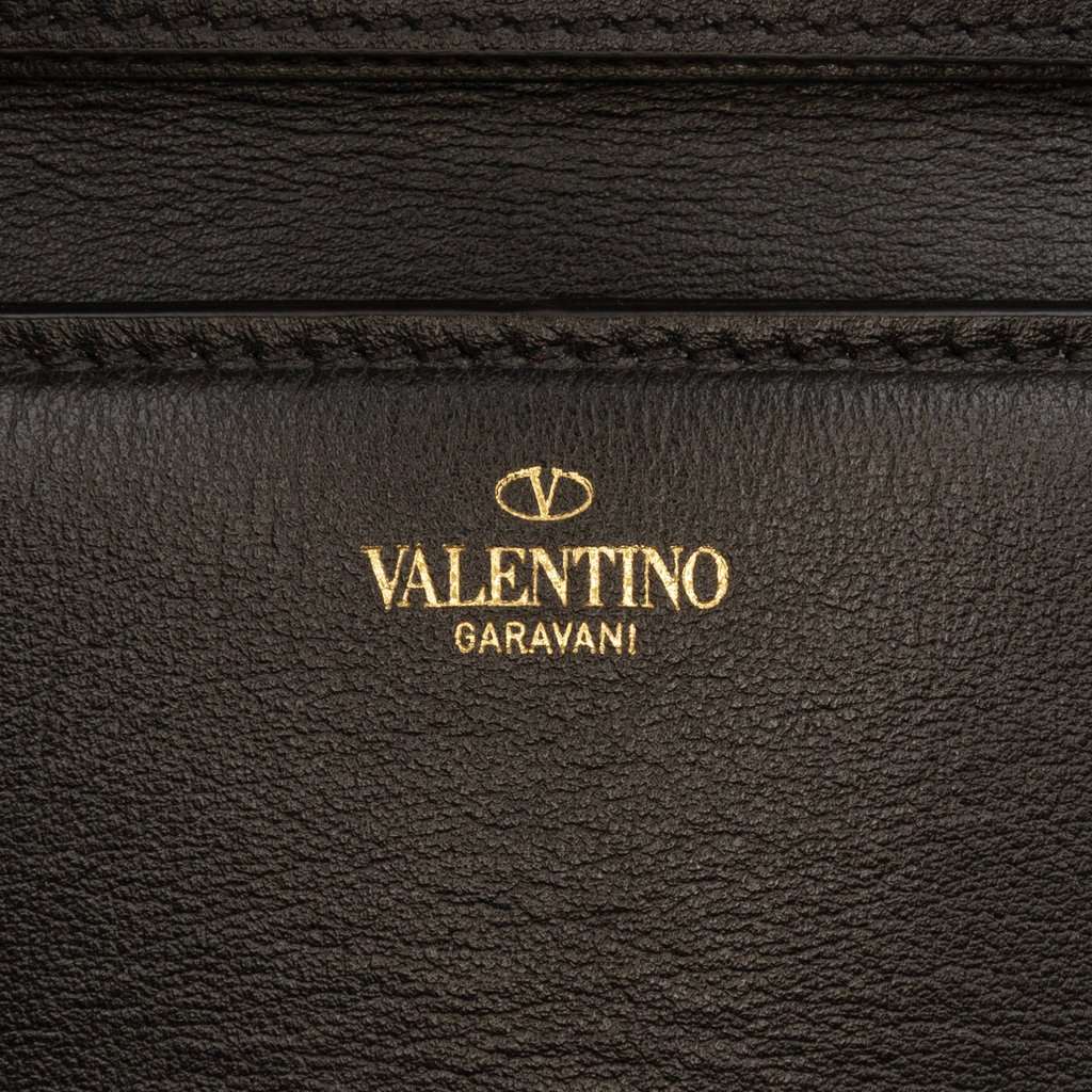Valentino Calfskin VLogo Loco Satchel Black Leather Very good - Box View