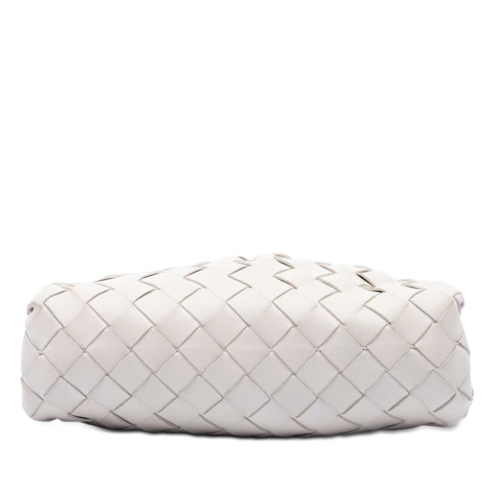 Bottega Veneta Nappa Intrecciato The Mini Pouch Crossbody White Leather Very good - Inside View