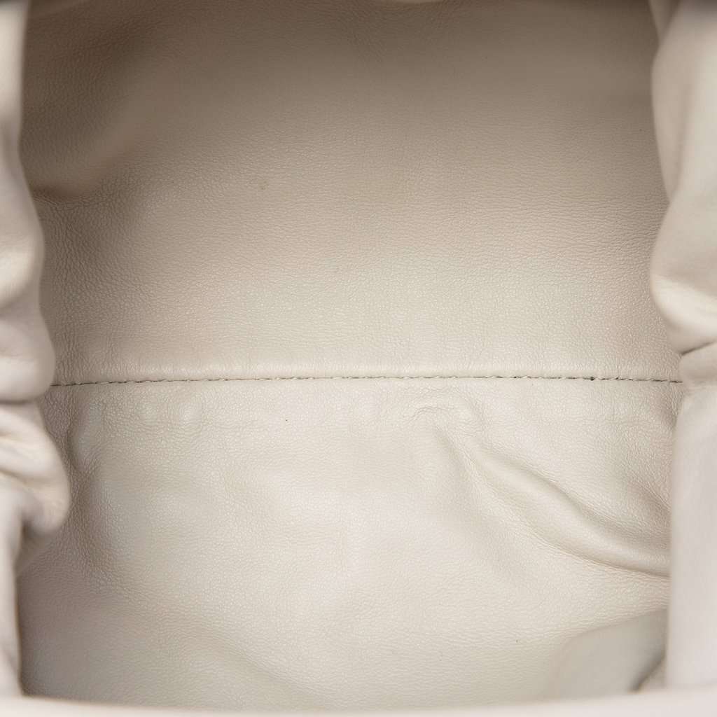 Bottega Veneta Nappa Intrecciato The Mini Pouch Crossbody White Leather Very good - Model View