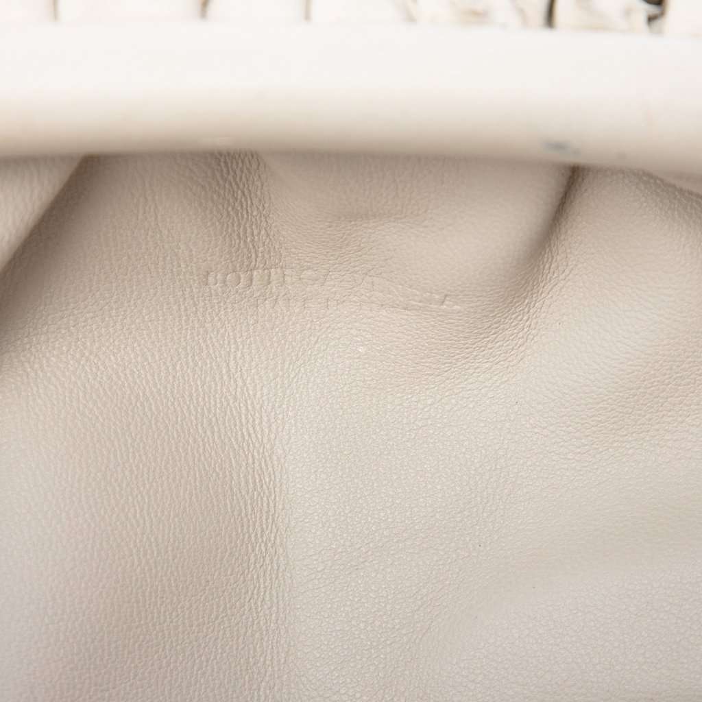 Bottega Veneta Nappa Intrecciato The Mini Pouch Crossbody White Leather Very good - Box View