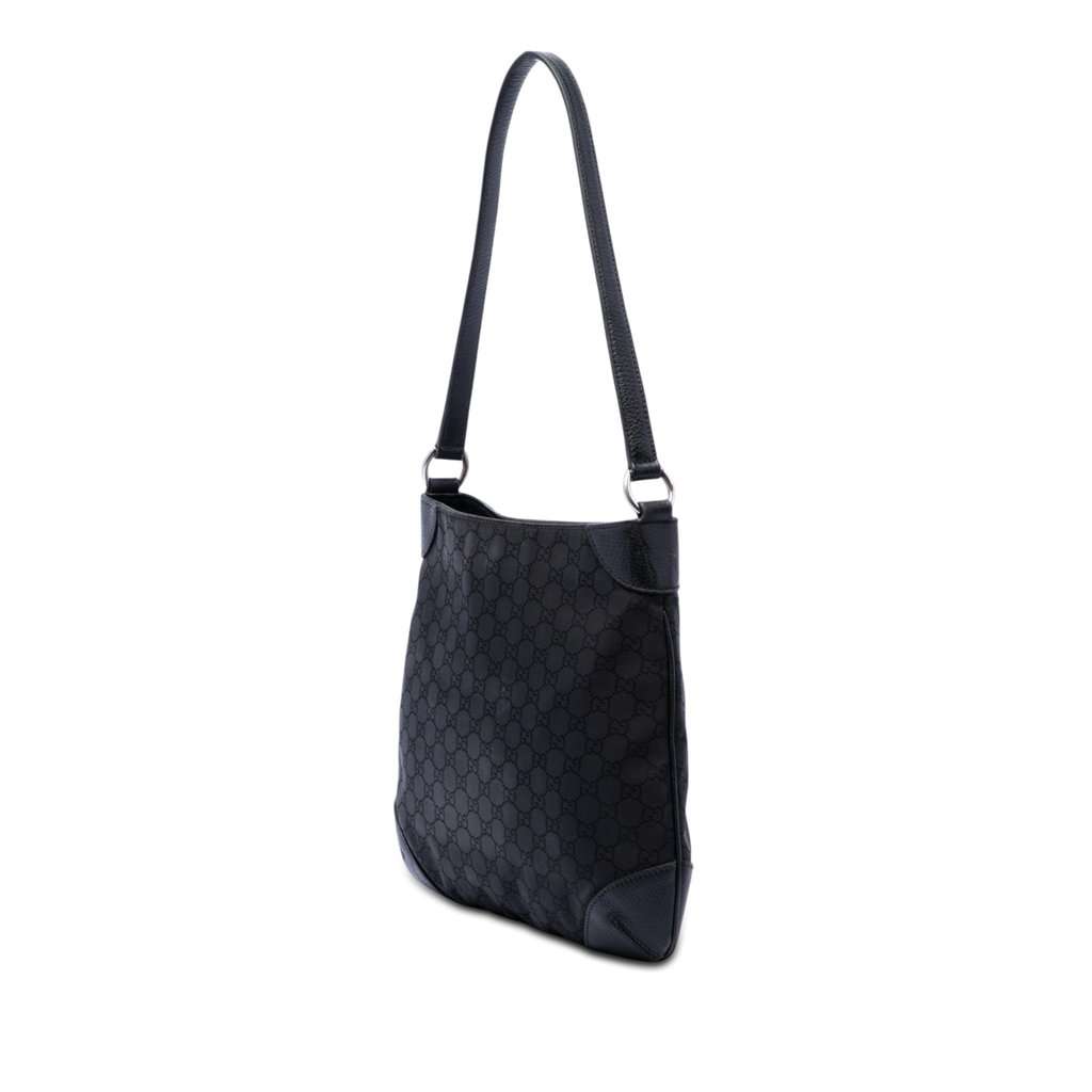 Gucci GG Denim Shoulder Bag Black Very good - Back View