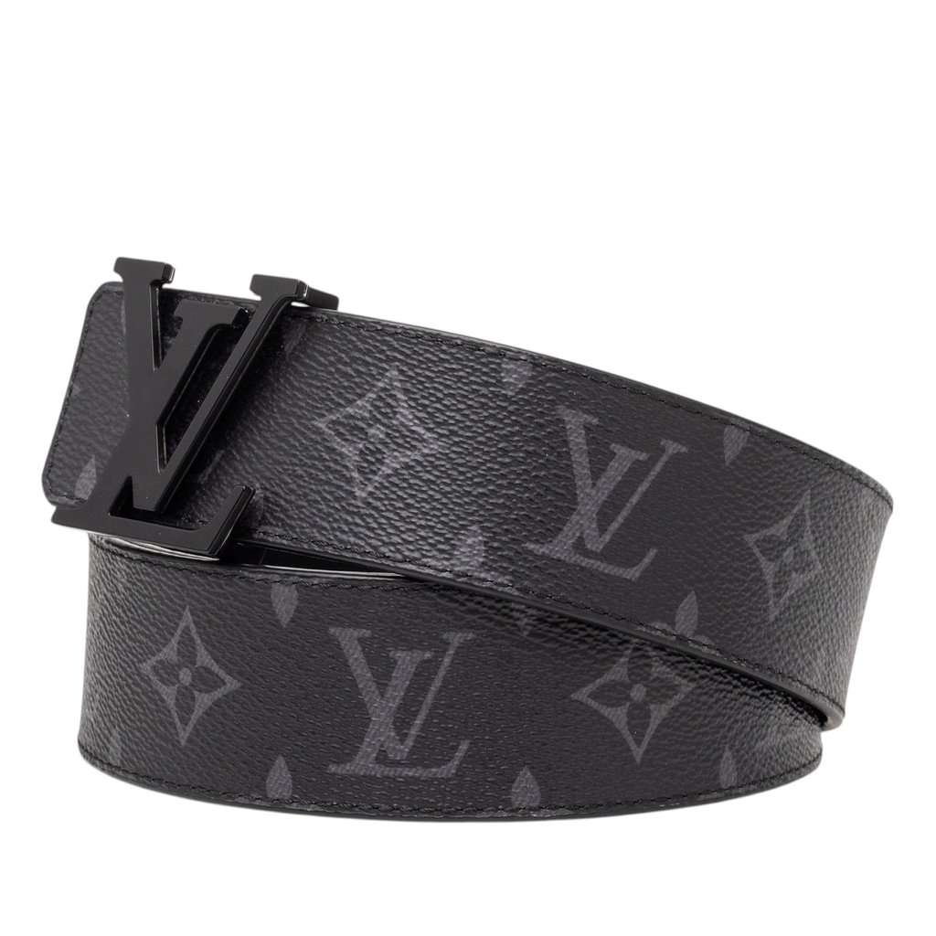 Louis Vuitton Monogram Eclipse LV Initiales Reversible Belt Black Very good condition - Back View