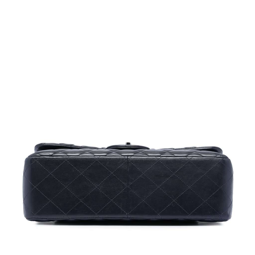 Chanel Jumbo Classic Lambskin Double Flap Blue Leather Very good condition - Inside View