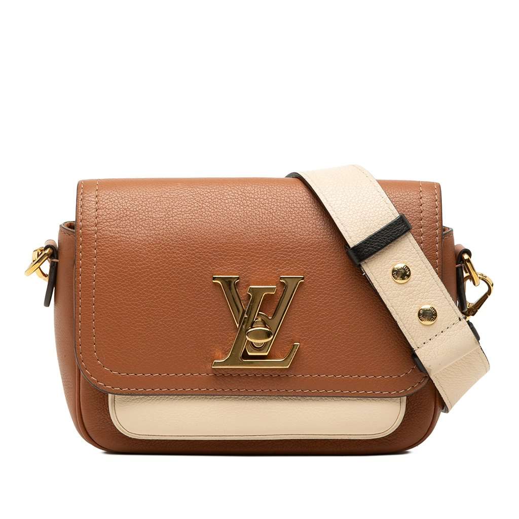 Louis Vuitton Grained Calfskin Lockme Tender Brown Leather Very good condition - Front View