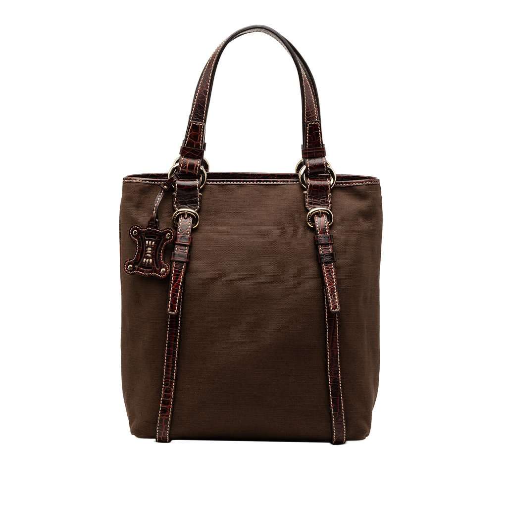 Celine Canvas Tote Brown Never worn, with tag - Front View