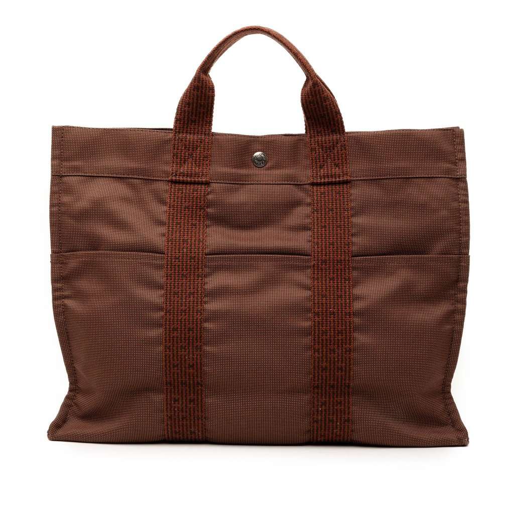 Hermès Canvas Herline GM Brown Very good condition - Front View