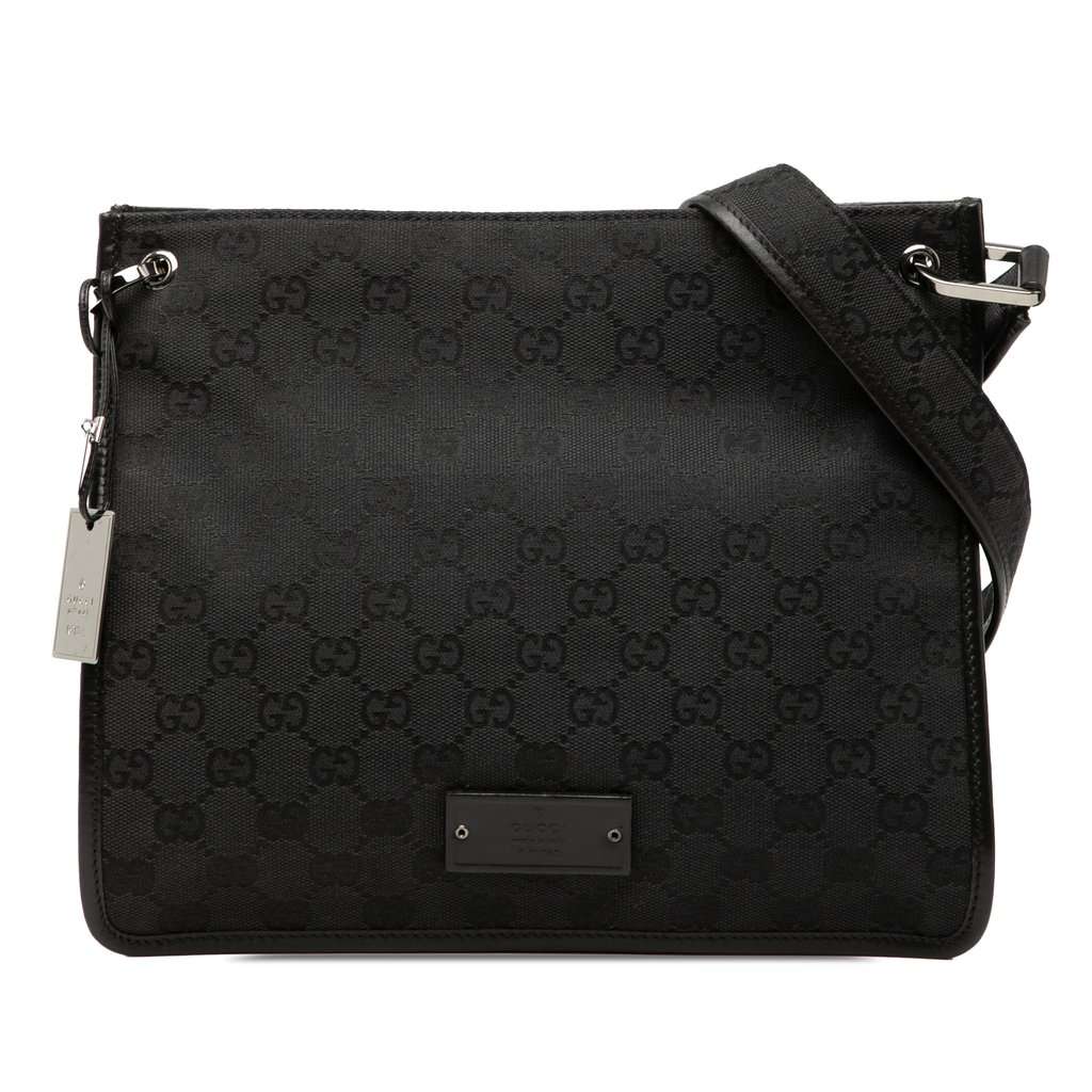 Gucci GG Canvas Crossbody Black Very good condition - Front View