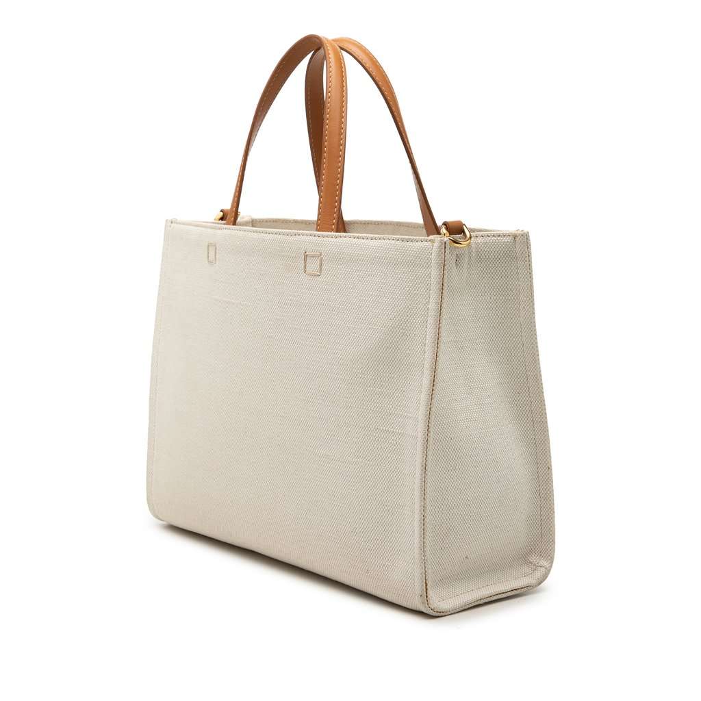 Givenchy Small Canvas G Tote Shopping Bag Beige Very good condition - Back View