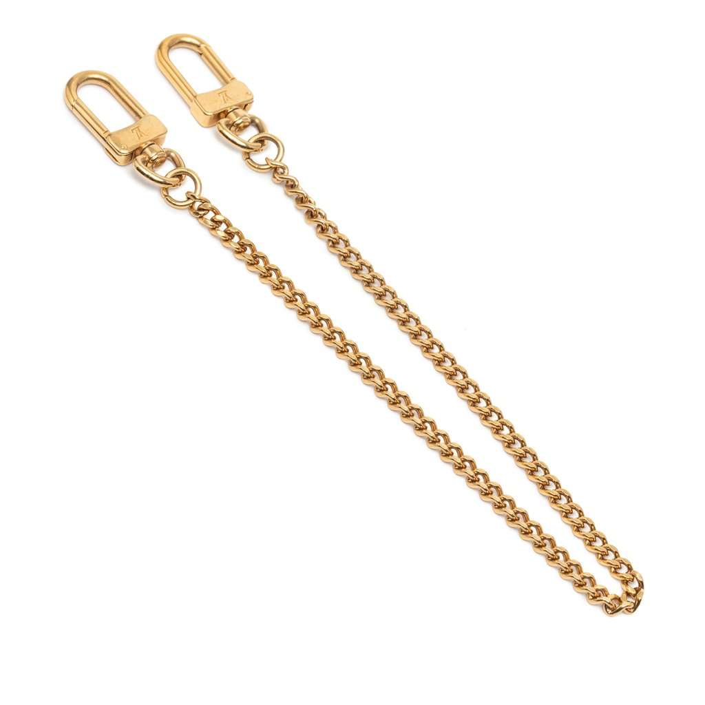 Louis Vuitton Gold Plated Chain Link Bag Strap Gold Metal Very good condition - Back View