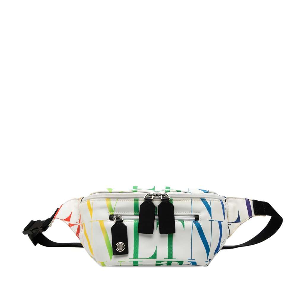 Valentino Nylon VLTN Times Belt Bag White Very good condition - Front View