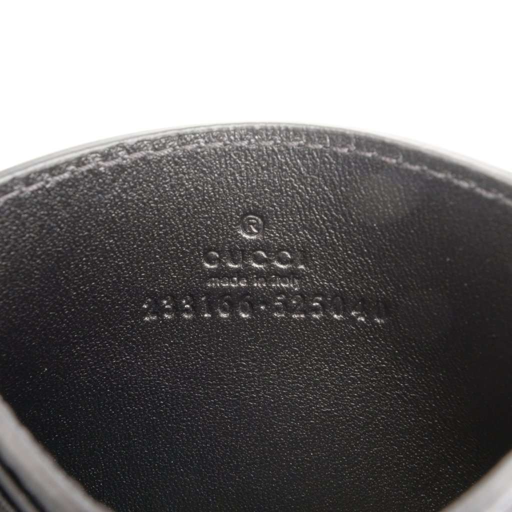 Gucci Guccissima Card Holder Black Leather Never worn - Box View