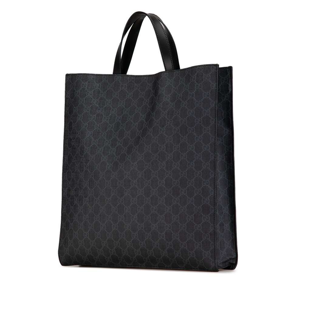 Gucci GG Supreme Convertible Soft Tote Black Very good condition - Back View