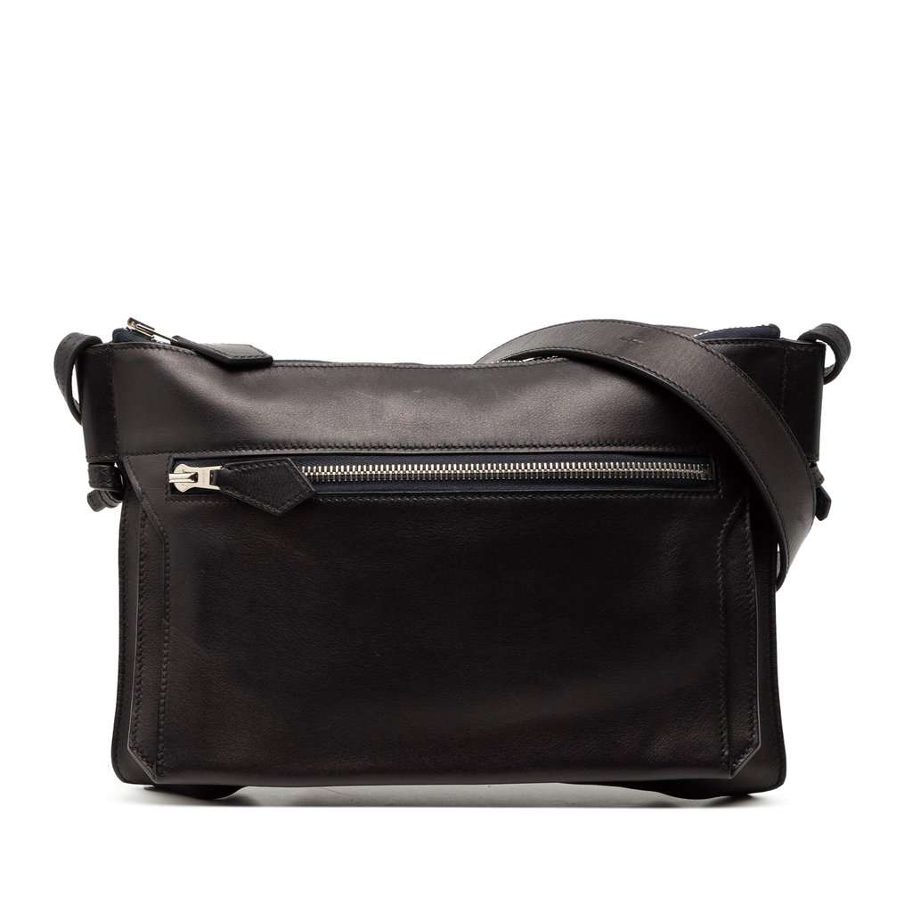 Hermès Evercolor Ultrapla GM Black Leather Very good condition - Front View