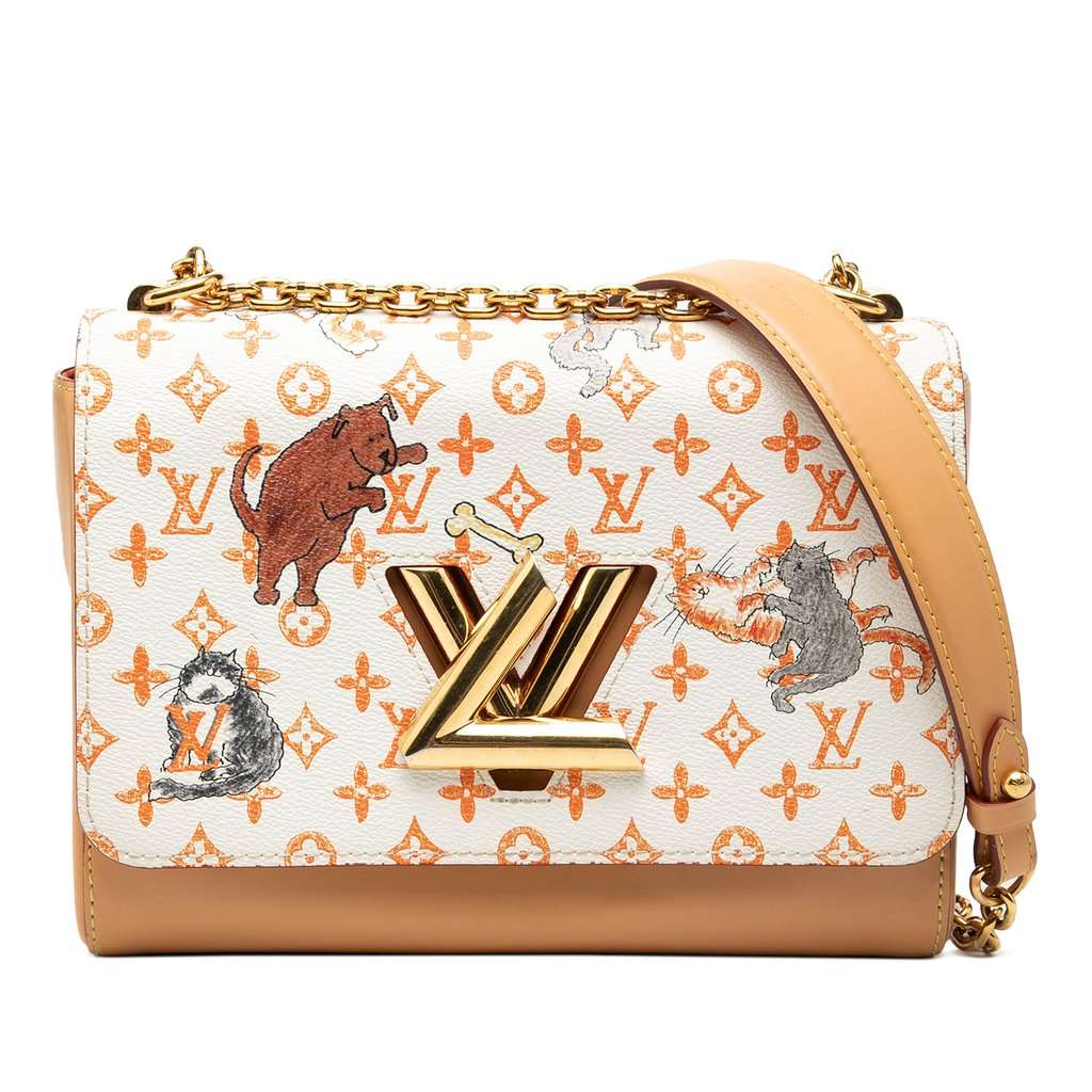 Louis Vuitton Grace Coddington Monogram Catogram Twist MM White Very good condition - Front View