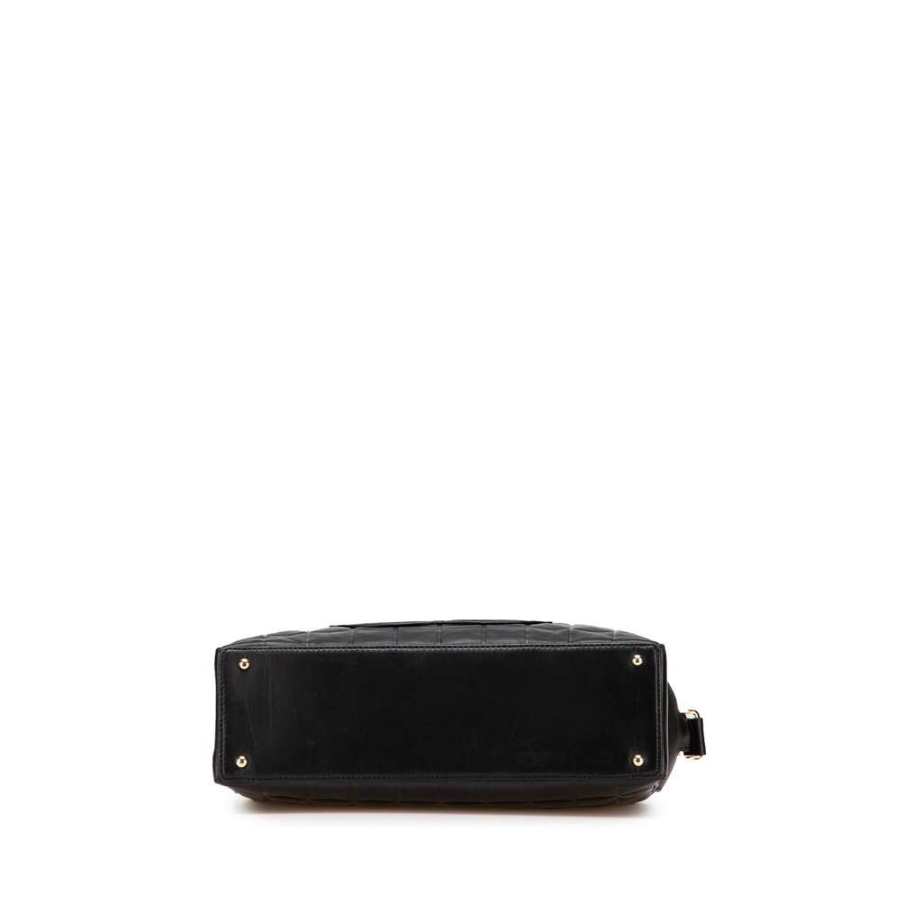 Chanel CC Choco Bar Lambskin Shoulder Bag Black Leather Very good condition - Inside View