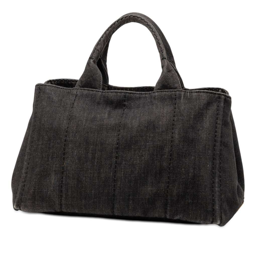 Prada Small Denim Canapa Logo Satchel Other Very good condition - Back View