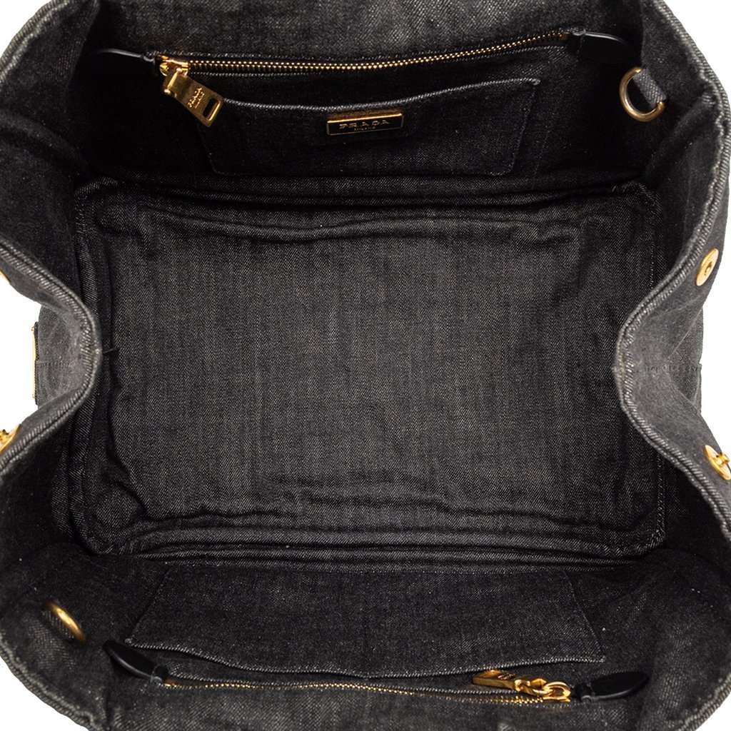Prada Small Denim Canapa Logo Satchel Other Very good condition - Model View
