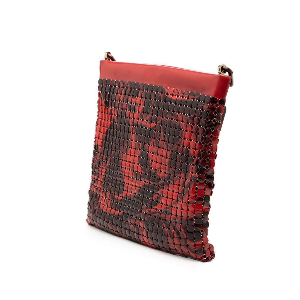 Gucci Metal Abstact Lava  Chainmail Shoulder Bag Red Metal Very good condition - Back View
