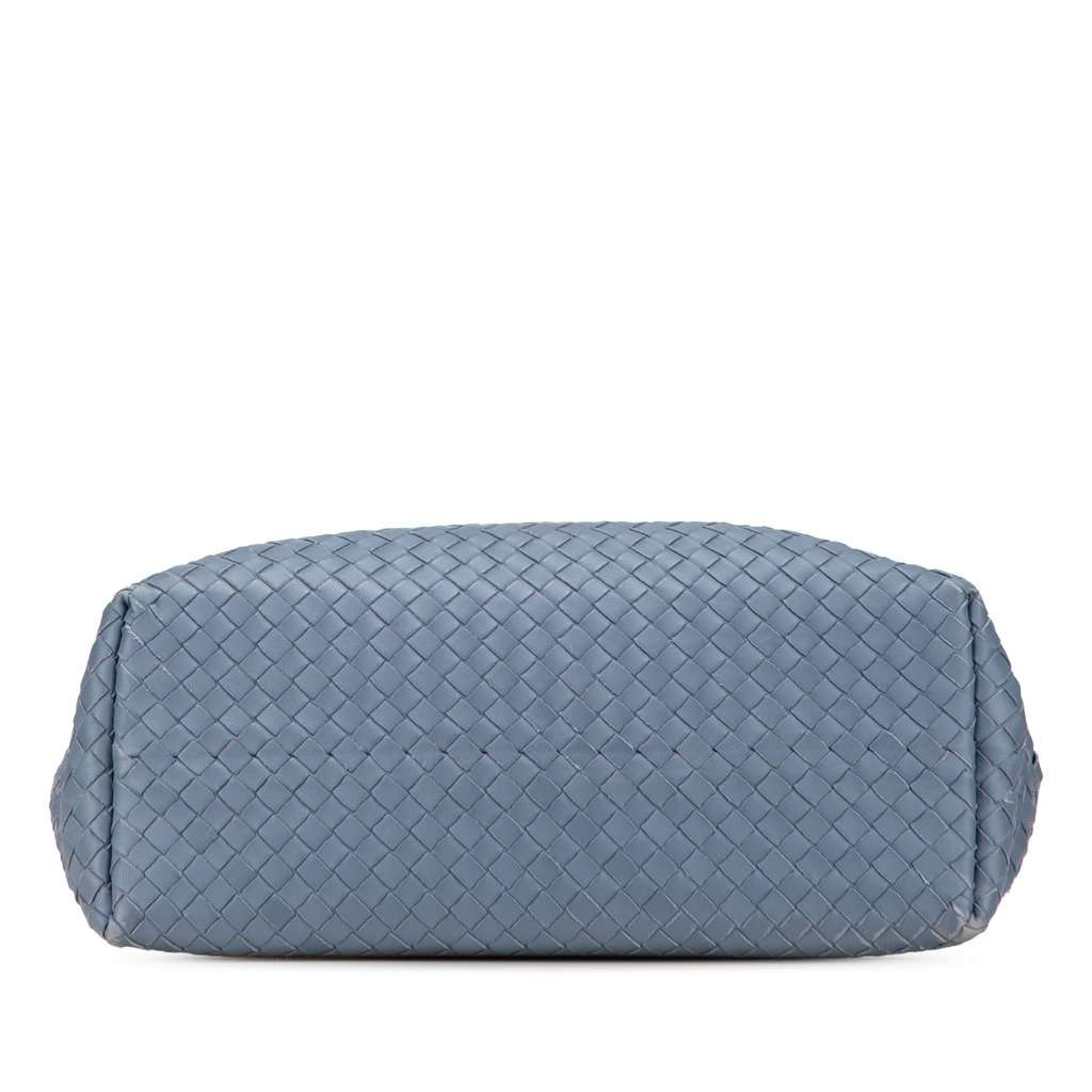 Bottega Veneta Medium Nappa Intrecciato Garda Tote Blue Leather Good condition - Inside View