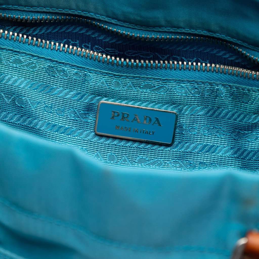 Prada Tessuto Tote Blue Very good condition - Box View