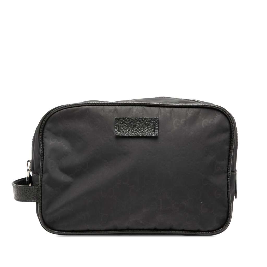Gucci GG Nylon Toiletry Pouch Black Very good condition - Front View