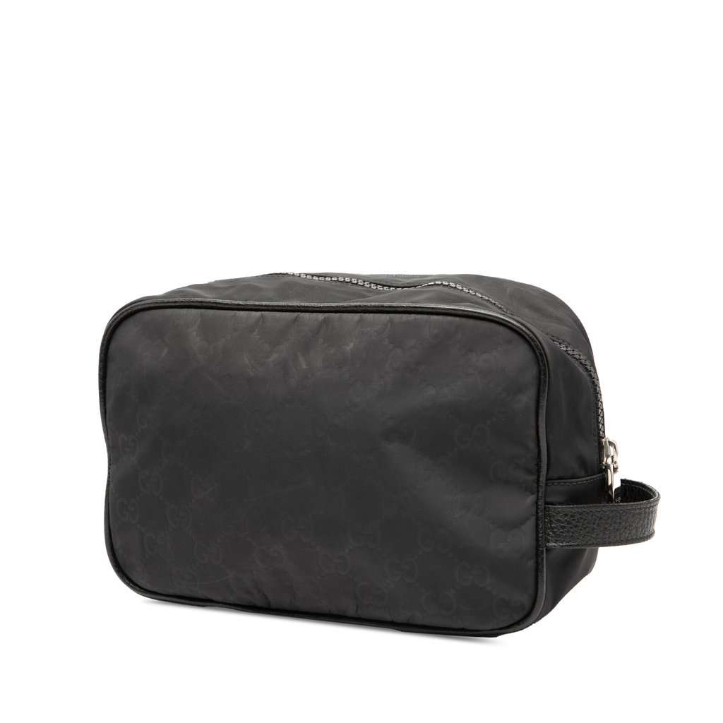 Gucci GG Nylon Toiletry Pouch Black Very good condition - Back View