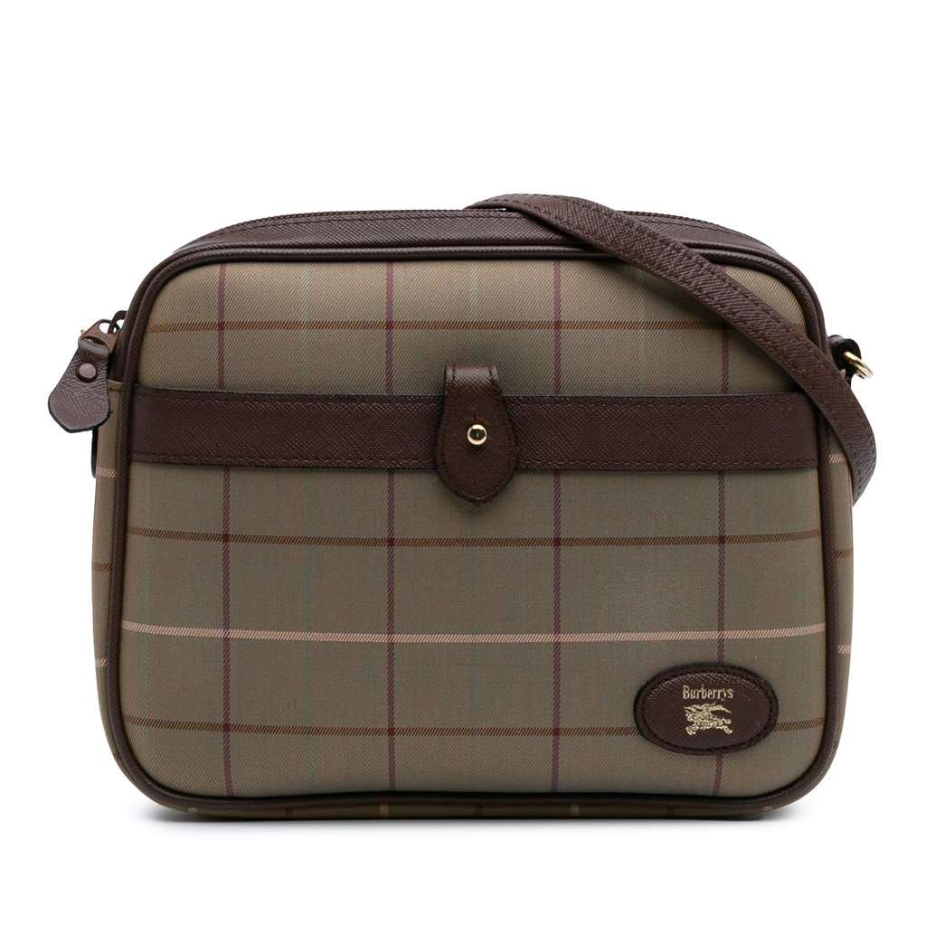 Burberry Vintage Check Canvas Crossbody Beige Very good condition - Front View