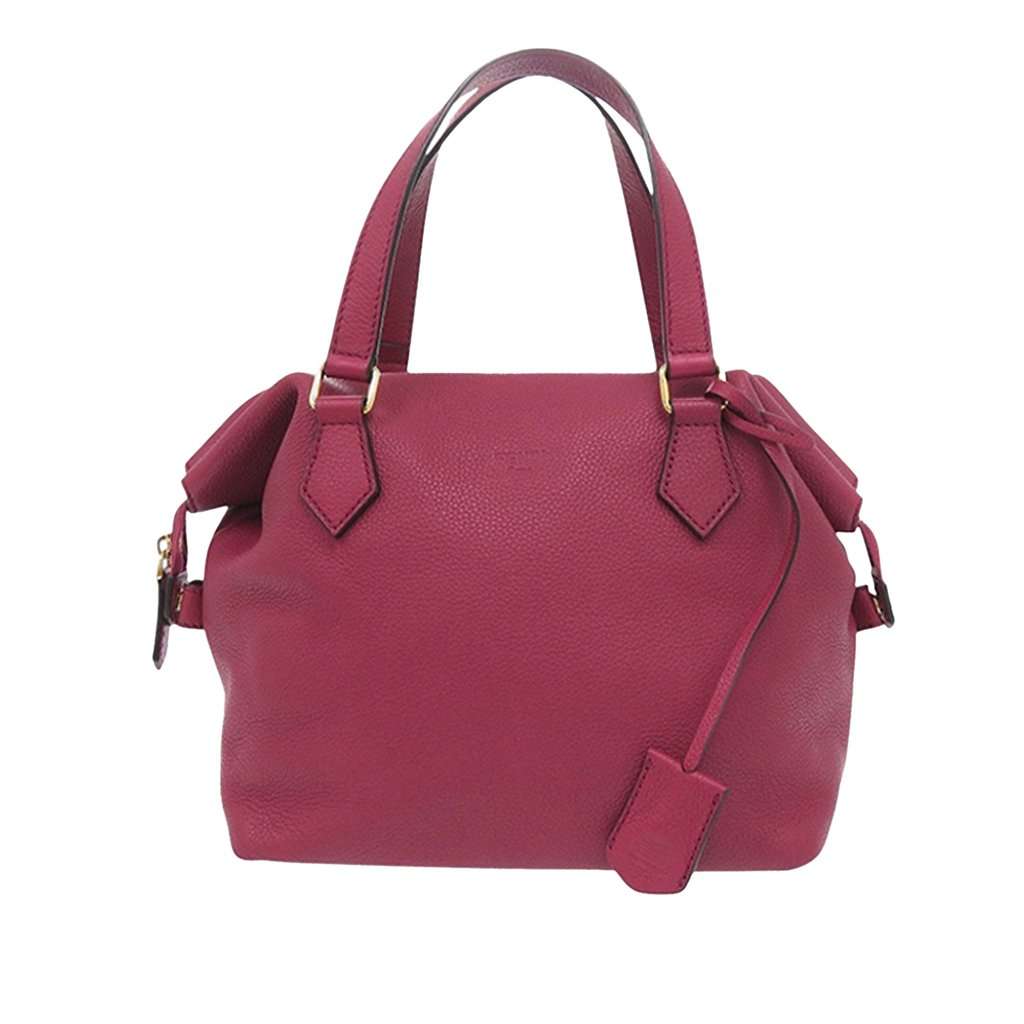 Fendi Small Leather Double Handle Tote Pink Leather Very good condition - Front View