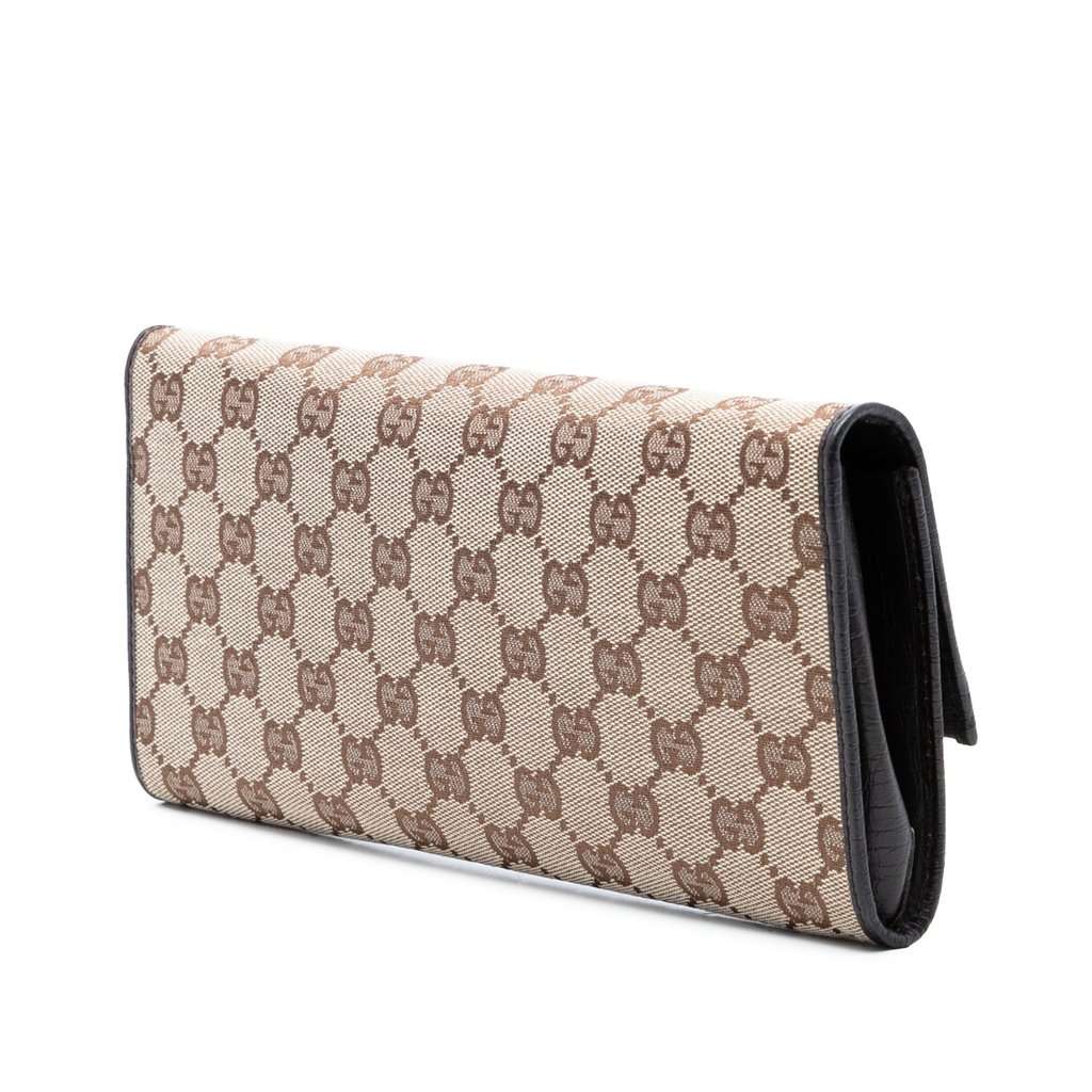 Gucci GG Canvas Bamboo Bar Crossbody Beige Very good condition - Back View