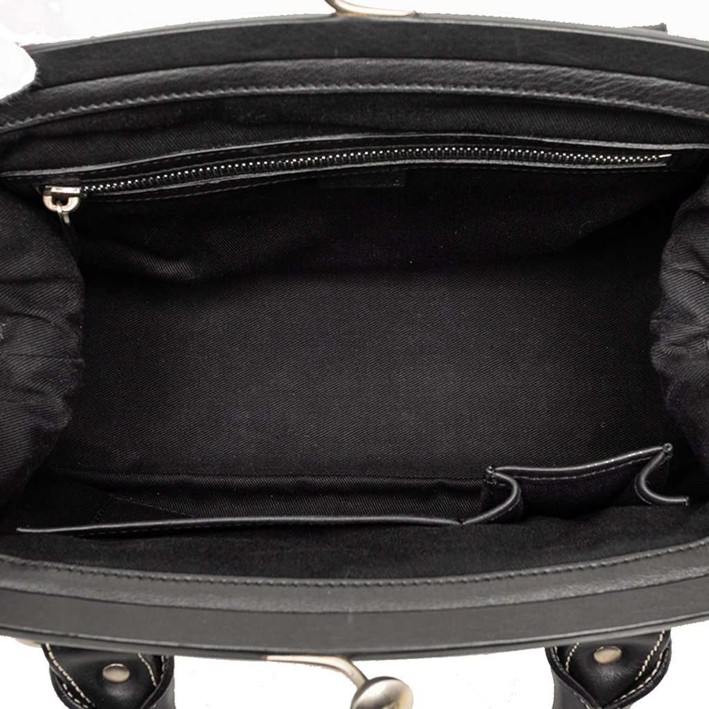 Celine Leather Boogie Clasp Handbag Black Leather Very good condition - Model View
