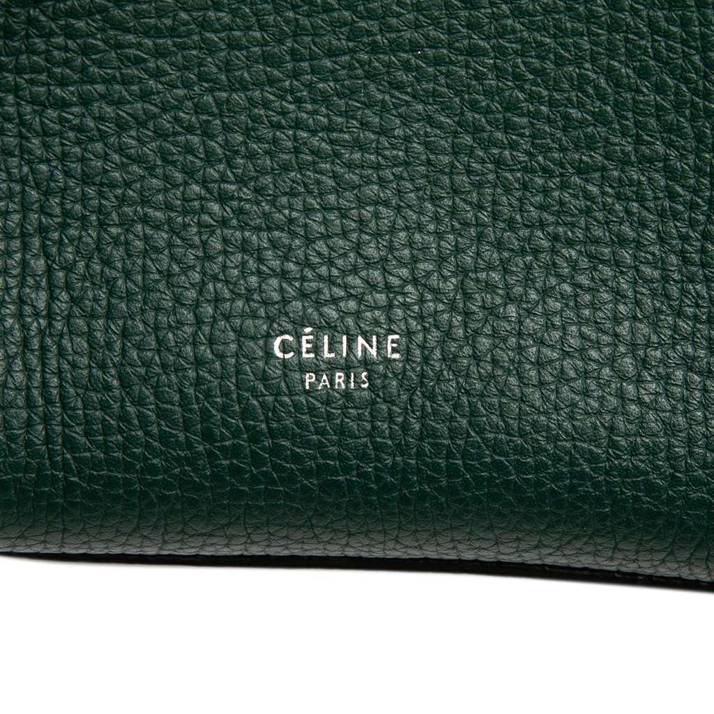 Celine Small Grained Calfskin Big Bag Green Leather Very good condition - Box View