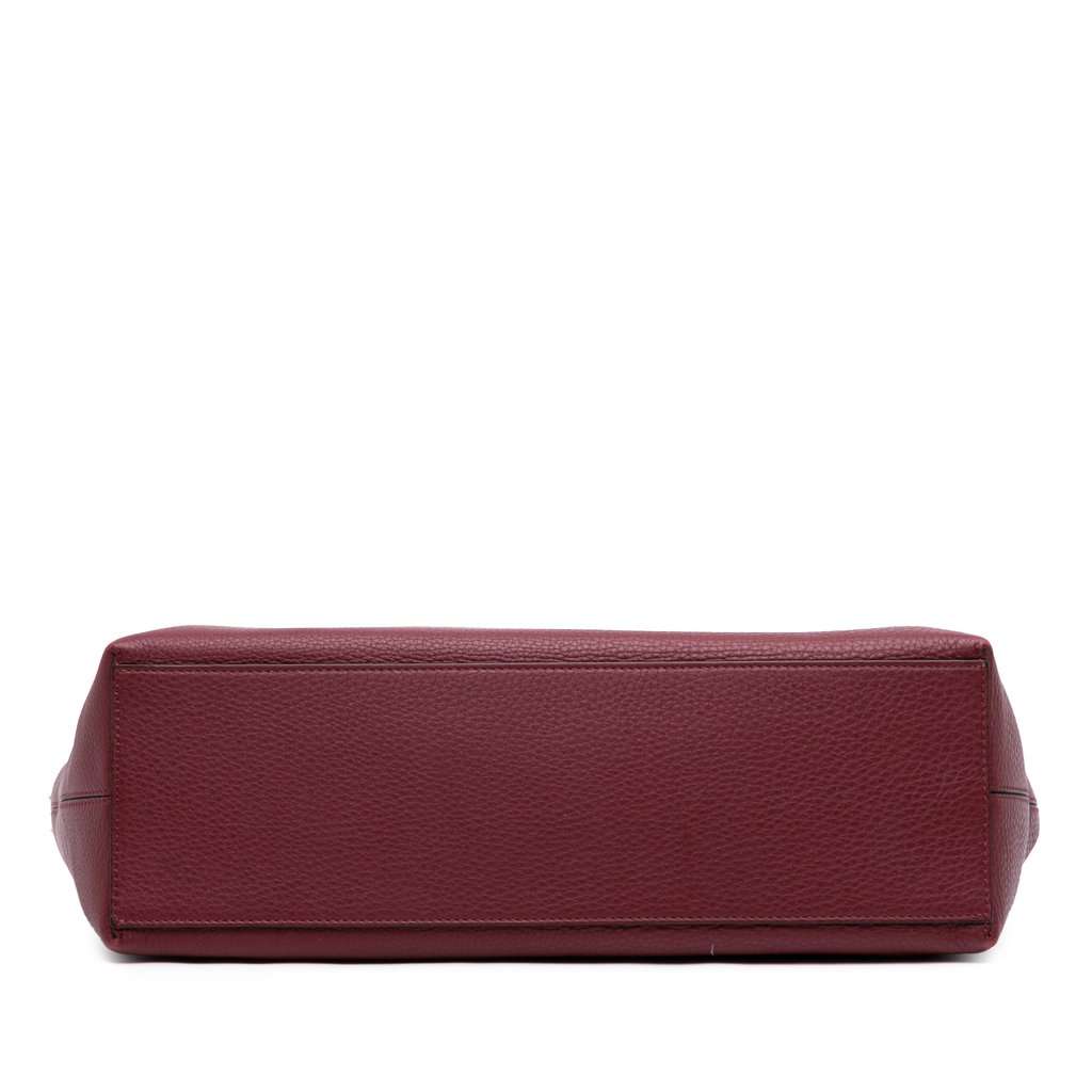 Valentino Large Grained Calfskin Rockstud Shopper Tote Red Leather Very good condition - Inside View