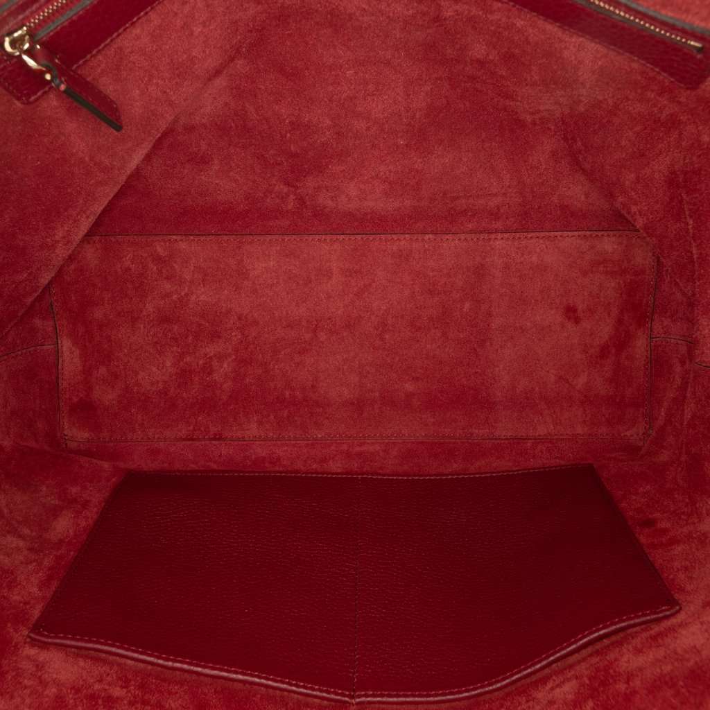 Valentino Large Grained Calfskin Rockstud Shopper Tote Red Leather Very good condition - Model View